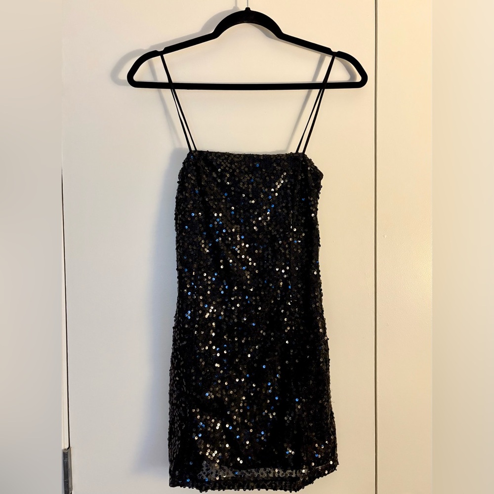 Urban Outfitters Black Sequin Dress